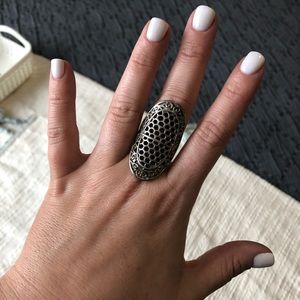 Silver statement ring